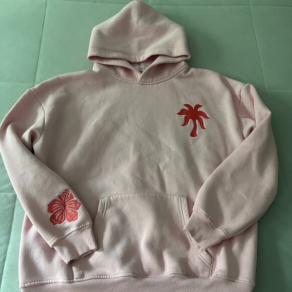 Pink palm puff Hoodie - Picture 1 of 3